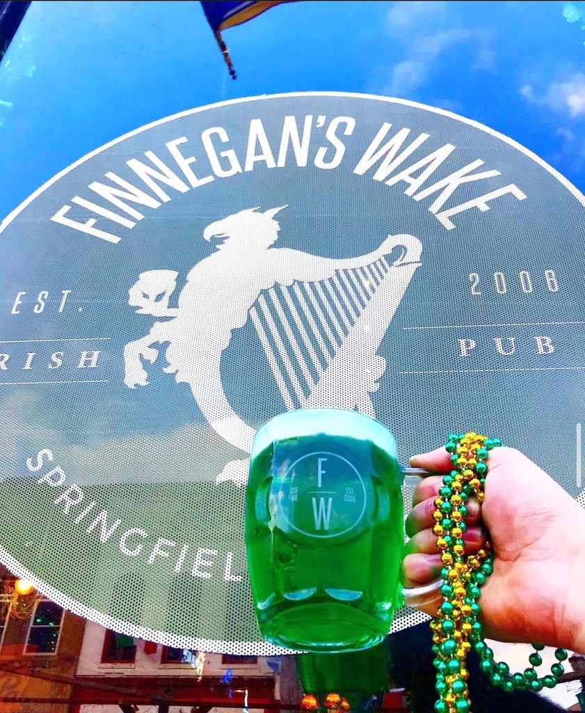 Green beer at Finnegan's Wake on St Patrick's Day